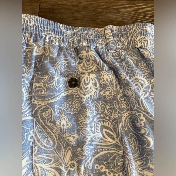 Talbots Crop Pants 16P Linen Blend Floral - Picture 10 of 11